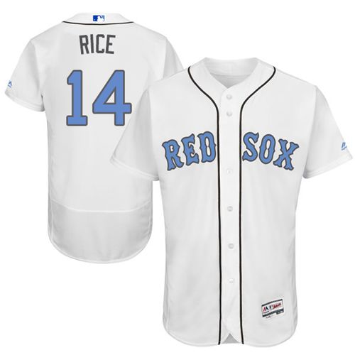 Red Sox #14 Jim Rice White Flexbase Authentic Collection Father's Day Stitched MLB Jersey
